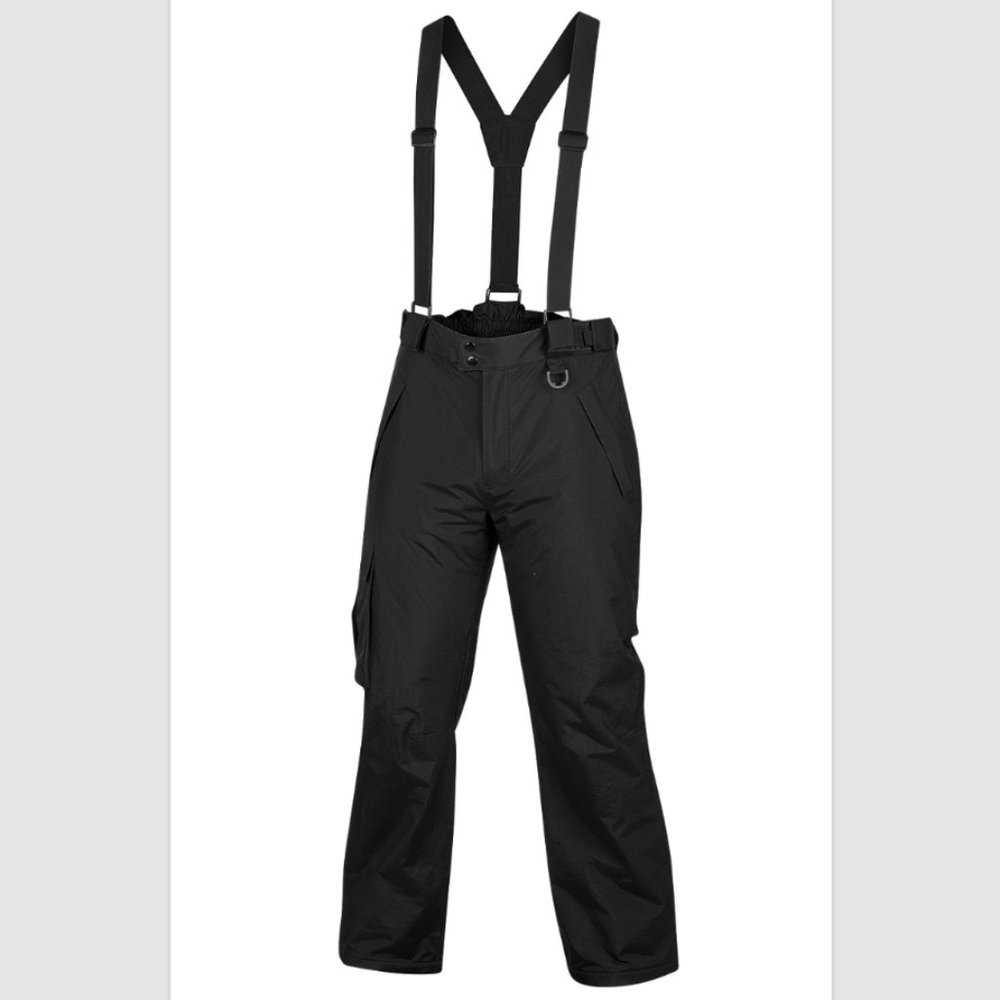 SPORT ESSENTIALS Men’s Suspender Snow Pants Snowboard Ski - Black NWOT